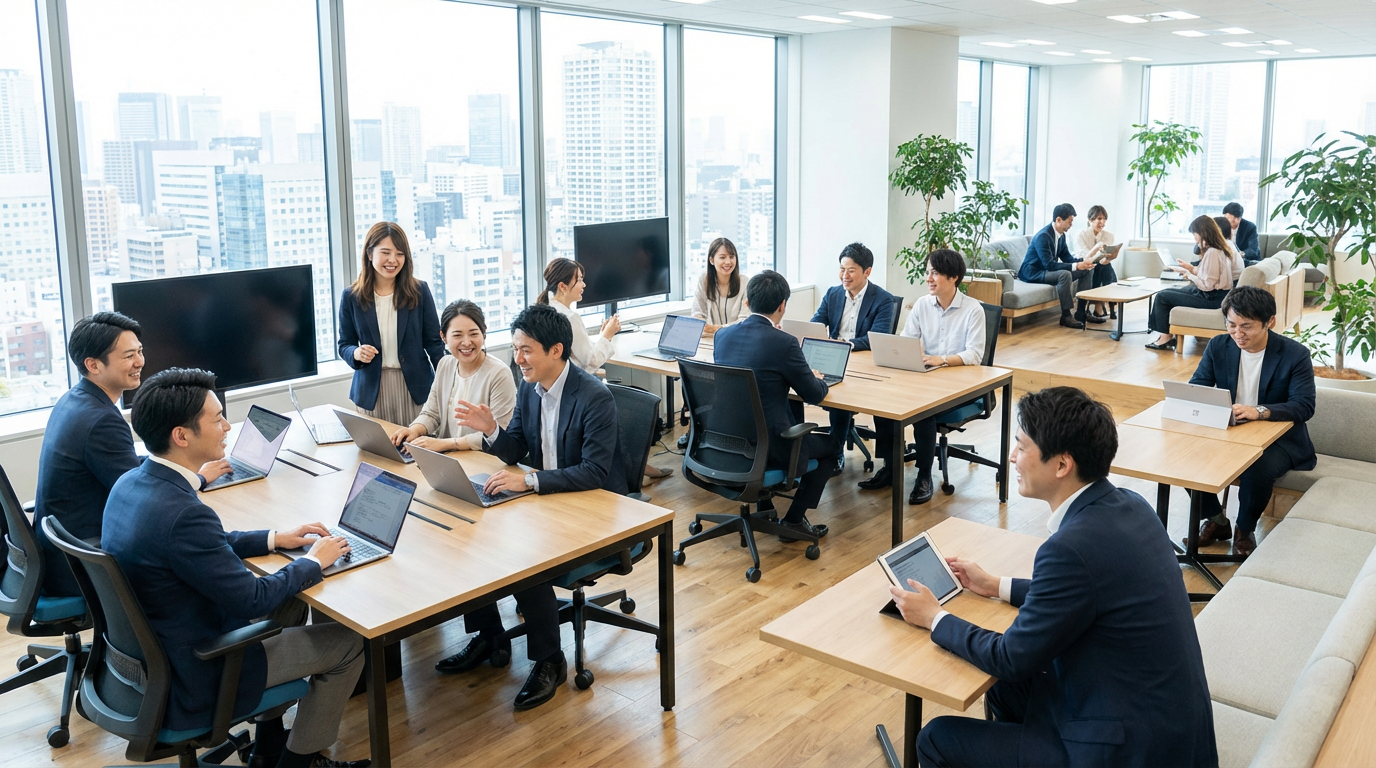 オフィスで働くビジネスパーソン